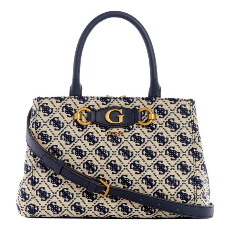 GUESS - Cartera Izzy Small Girlfriend Satchel Azul Guess