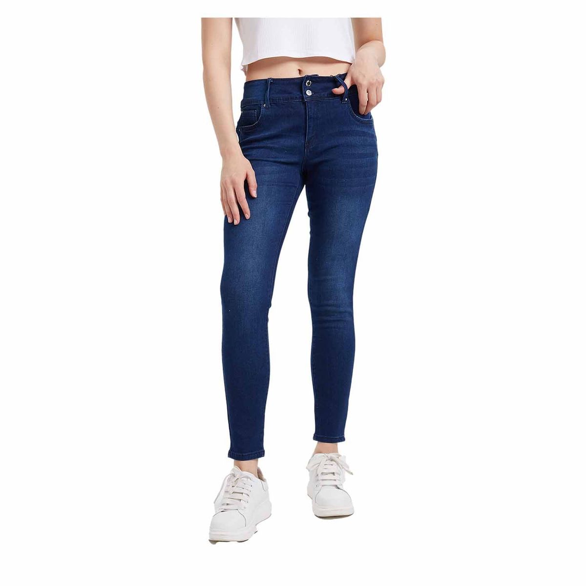 FASHION'S PARK - Jeans Mujer Skinny Kim Lavado Azul Oscuro Fashion's Park