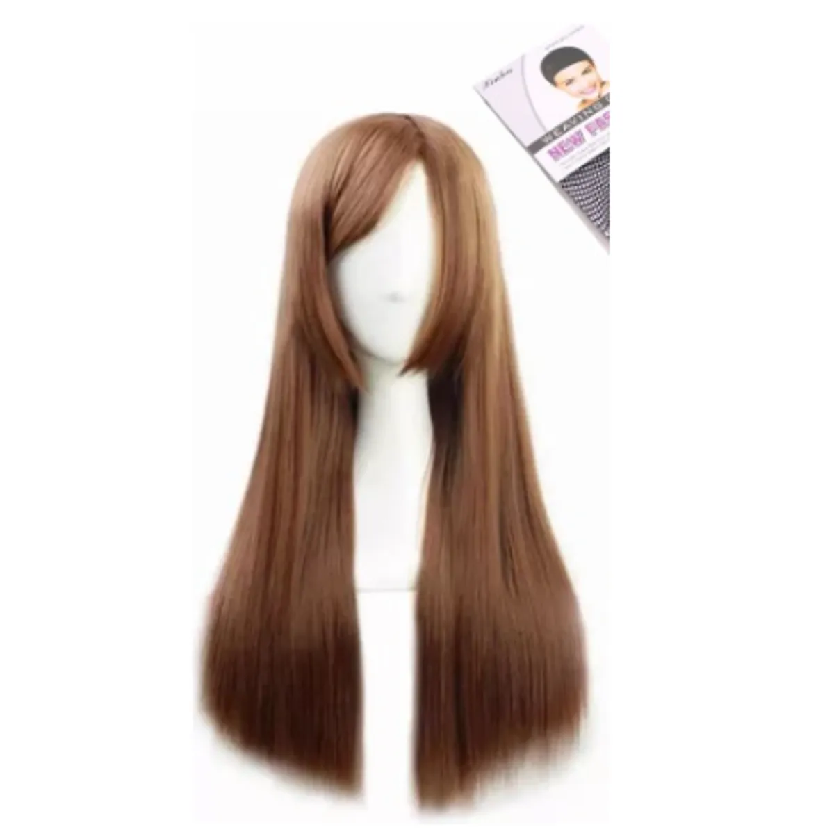 GENERICO - Peluca Kanekalon Lisa Tonos Muy Naturales Castaño