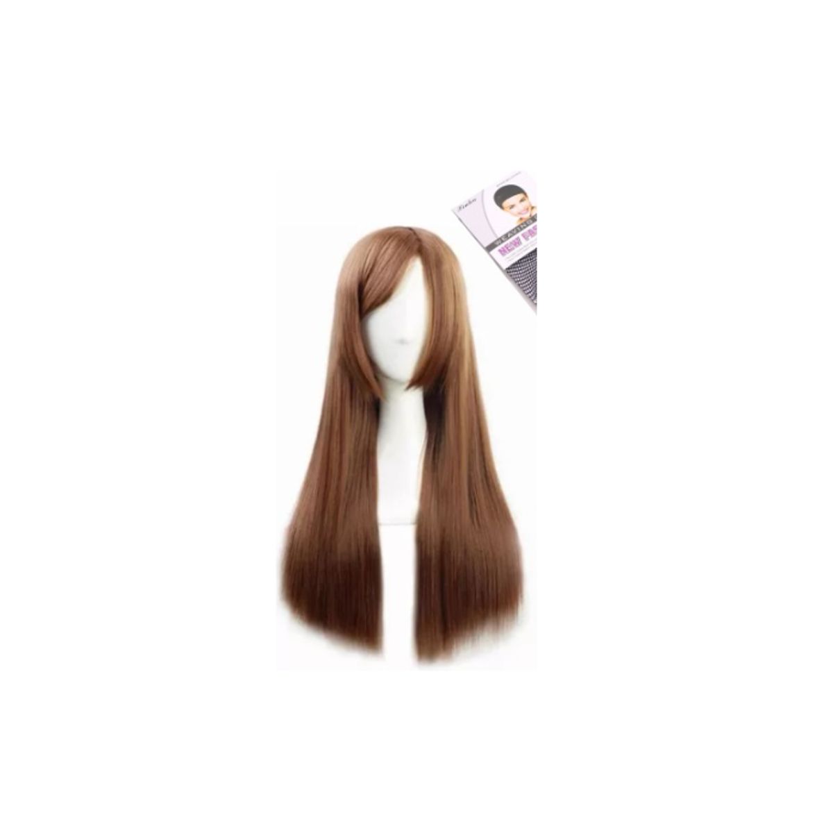 GENERICO - Peluca Kanekalon Lisa Tonos Muy Naturales Castaño