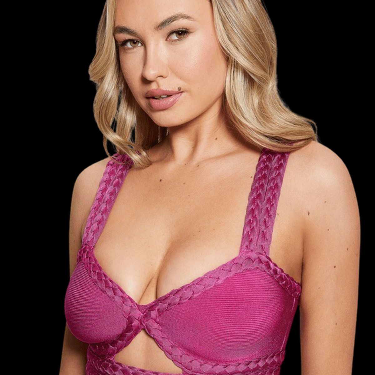 GUESS - Vestido Sl Braided Band Agea Shleedrs Rosado Guess