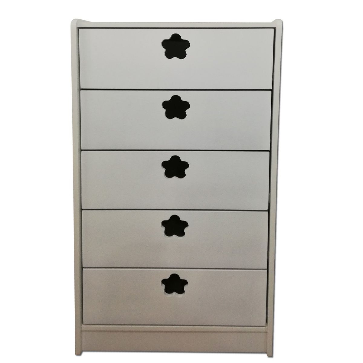 MUEBLES KIDS - Cajonera de 5 cajones blanca flor