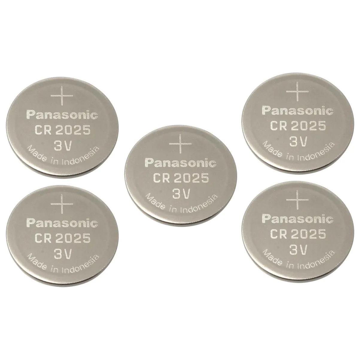 PANASONIC - Pack 5 Pilas Panasonic Botón Cr2025 3V
