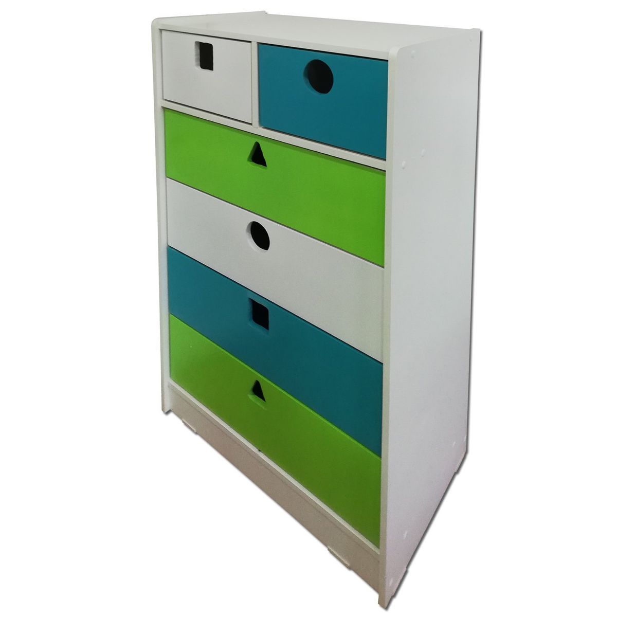 MUEBLES KIDS - cajonera de 6 cajones Geométrica