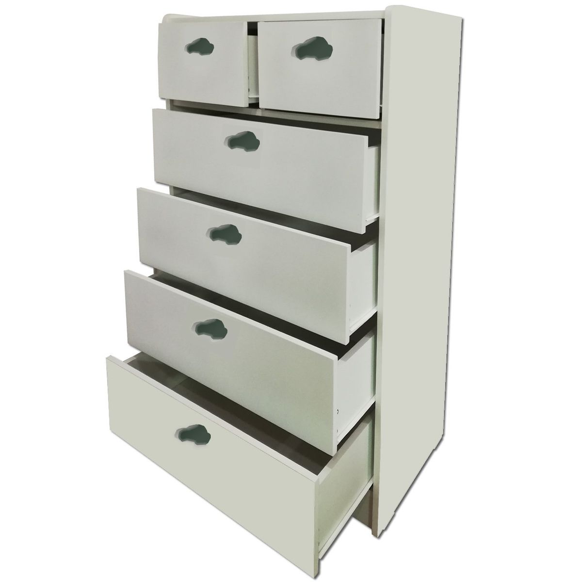 MUEBLES KIDS - Cajonera de 6 cajones blanca auto