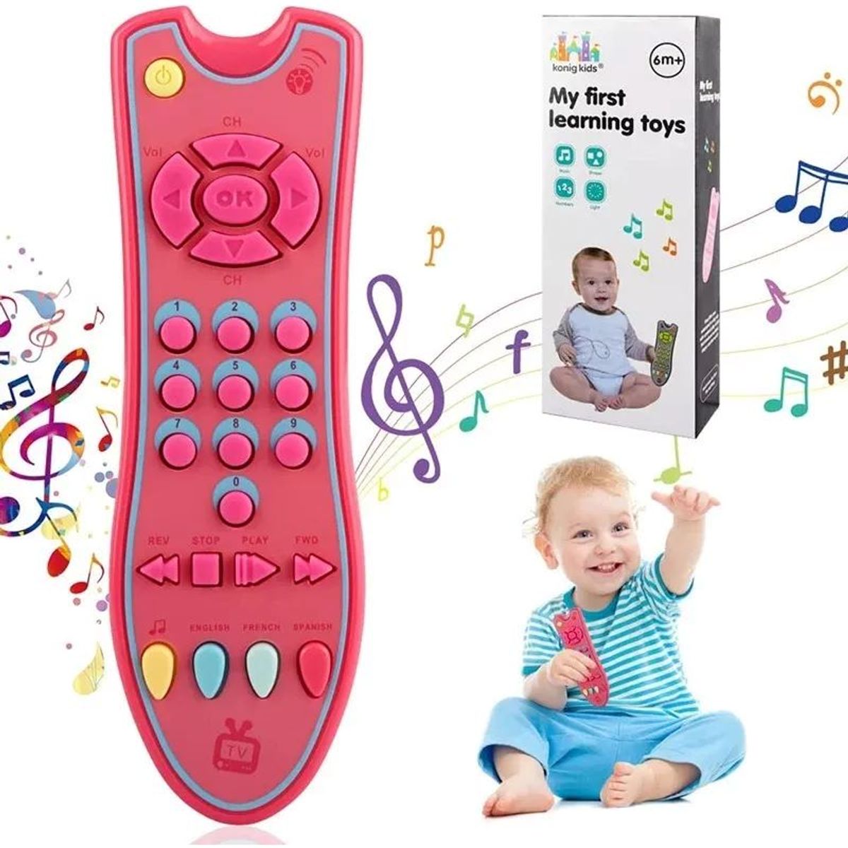 GENERICO - Juguete Control Remoto Musical Didáctico Para Bebés