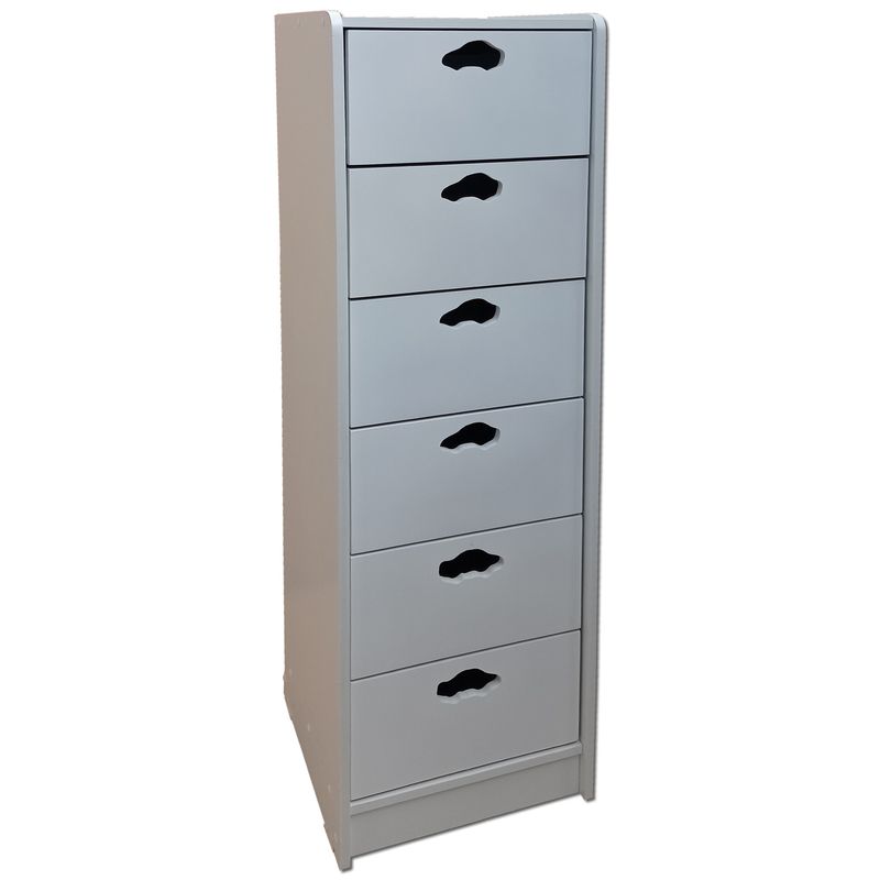 MUEBLES KIDS - Cajonera SLIM 6 cajones blanca auto