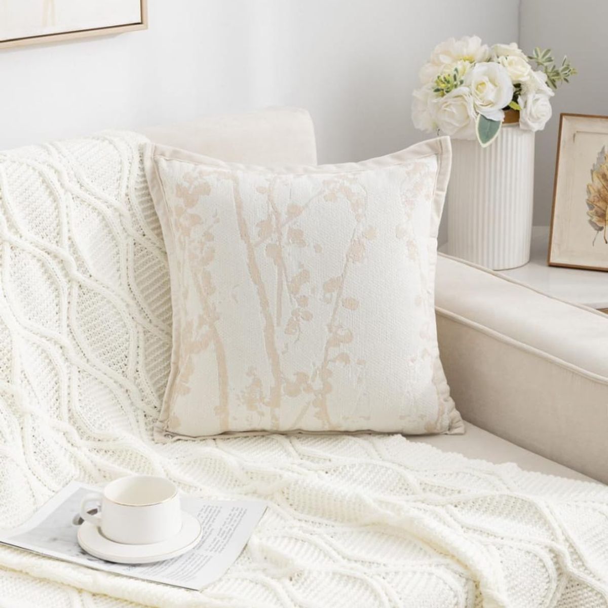 GENERICO - PACK / 2 FUNDAS PARA COJÍN ESTILO SHABBY