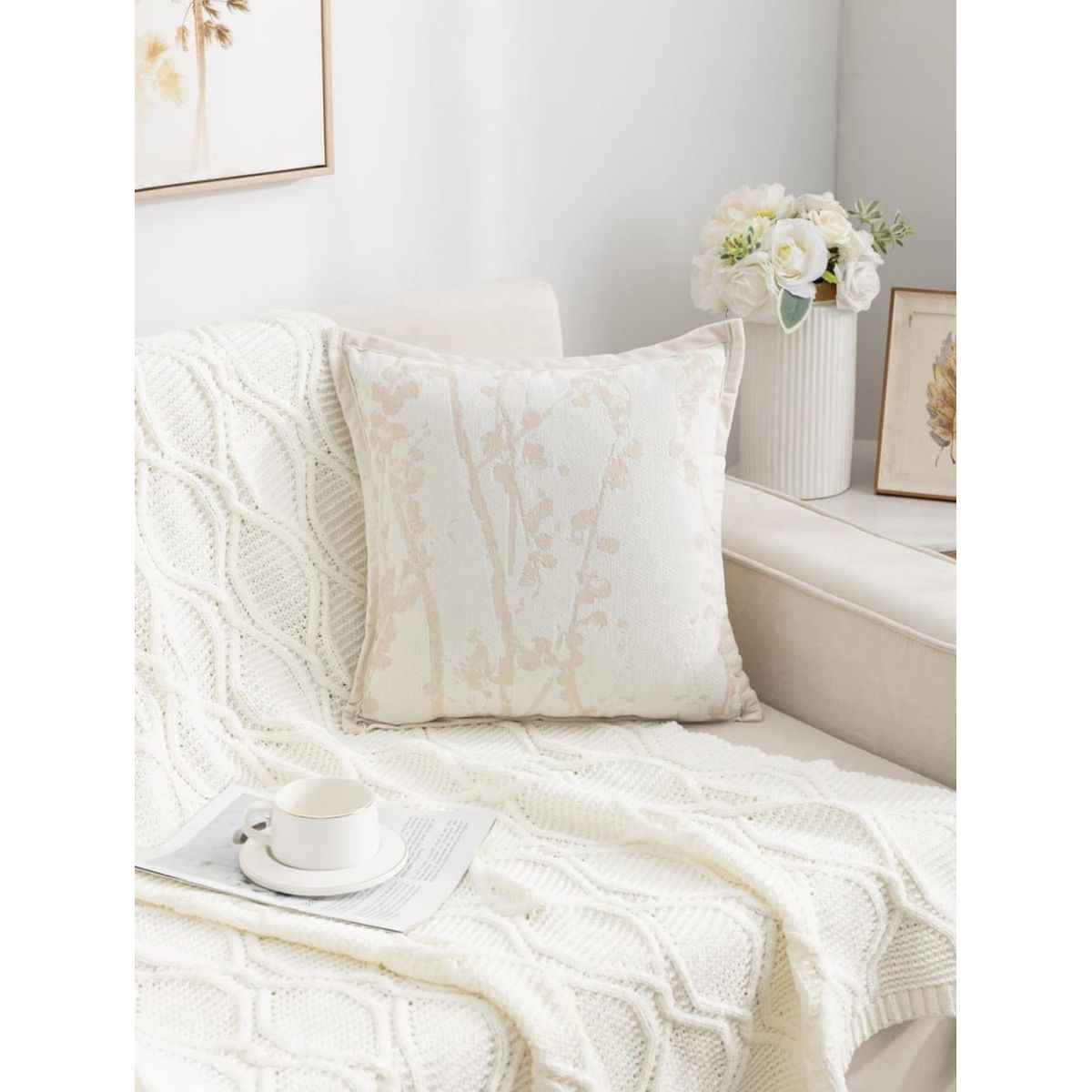 GENERICO - PACK / 2 FUNDAS PARA COJÍN ESTILO SHABBY