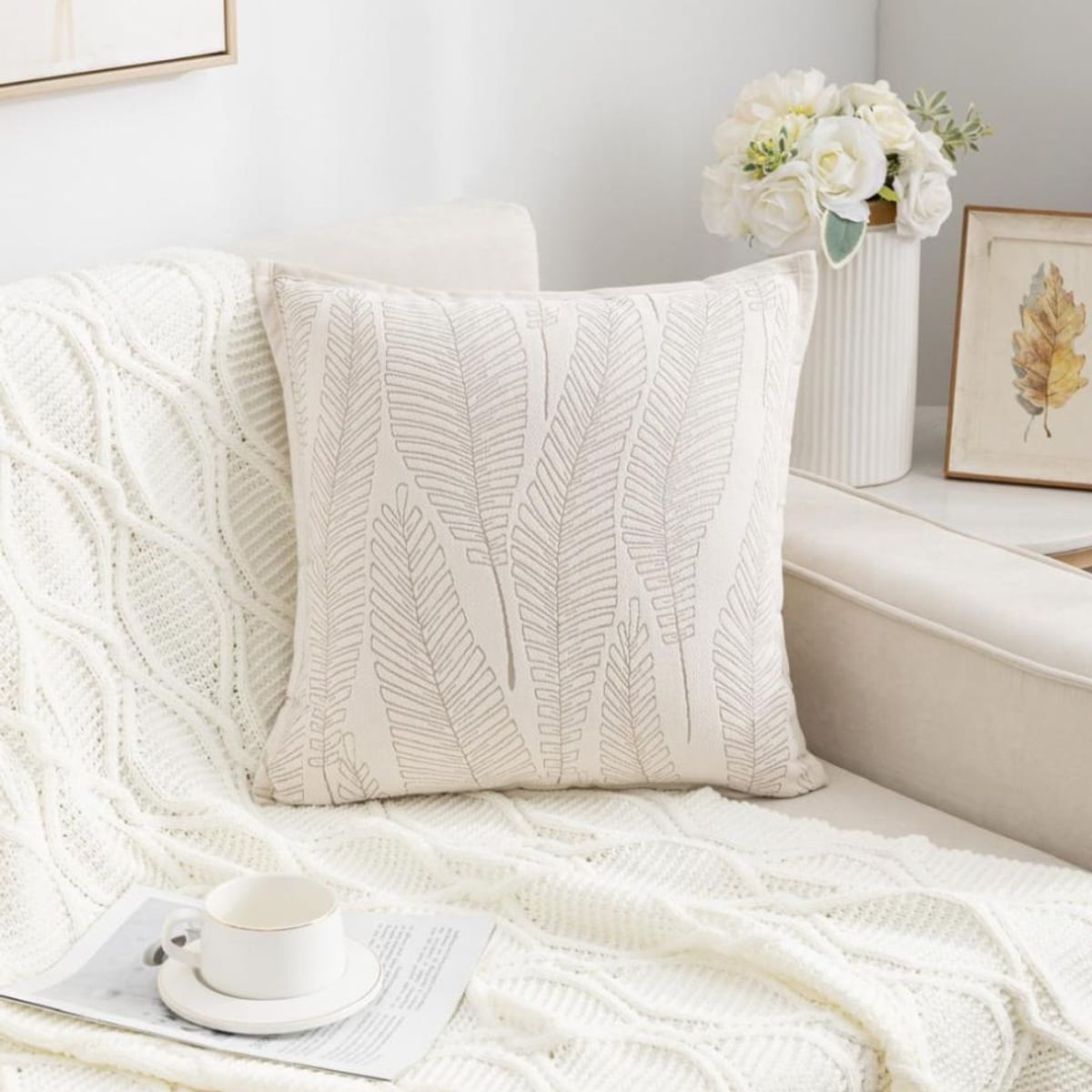 GENERICO - PACK / 2 FUNDAS PARA COJÍN ESTILO SHABBY