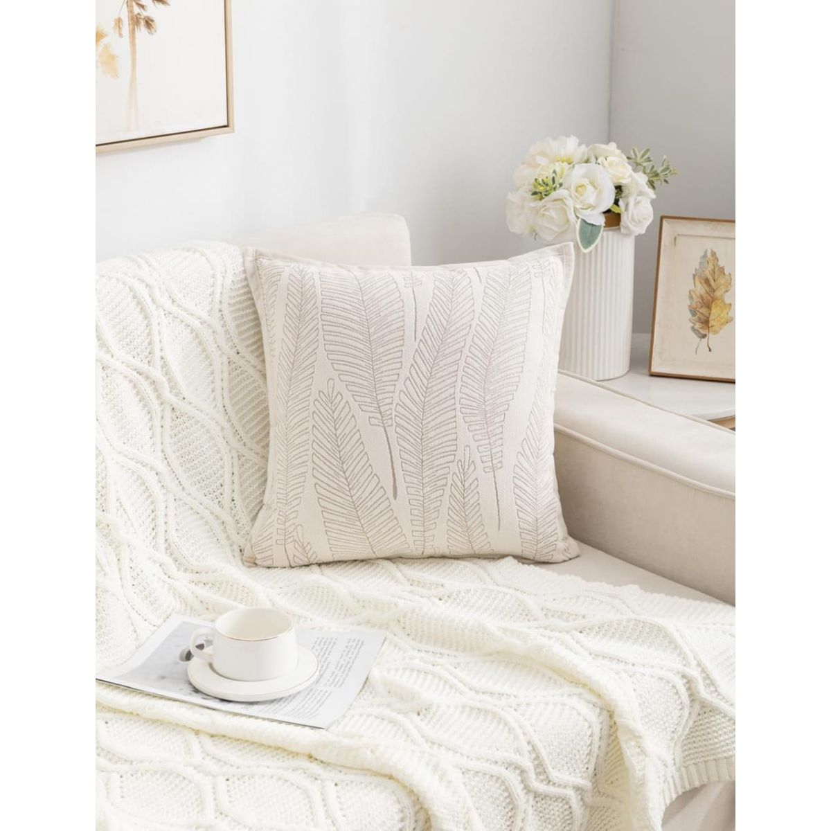 GENERICO - PACK / 2 FUNDAS PARA COJÍN ESTILO SHABBY