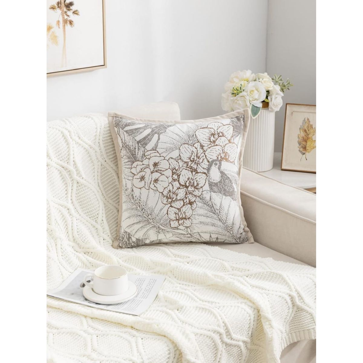 GENERICO - PACK / 2 FUNDAS PARA COJÍN ESTILO SHABBY