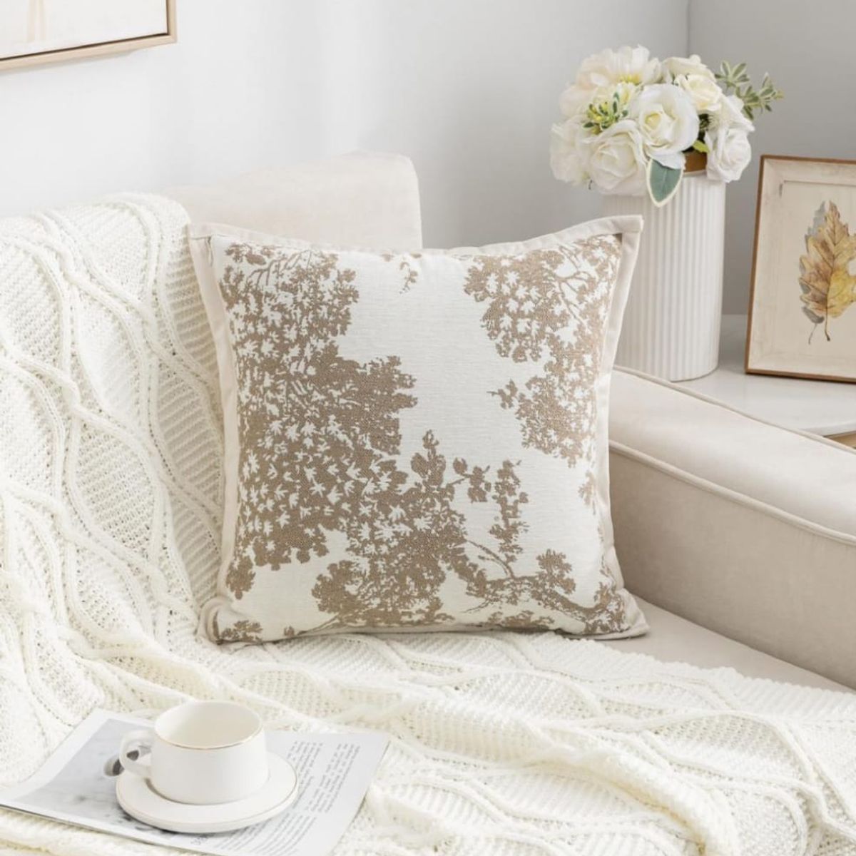 GENERICO - PACK / 2 FUNDAS PARA COJÍN ESTILO SHABBY