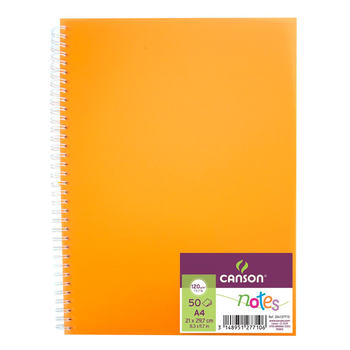 CANSON - Canson Notes A4 120Grs 50Hjs - 21x29 Naranja
