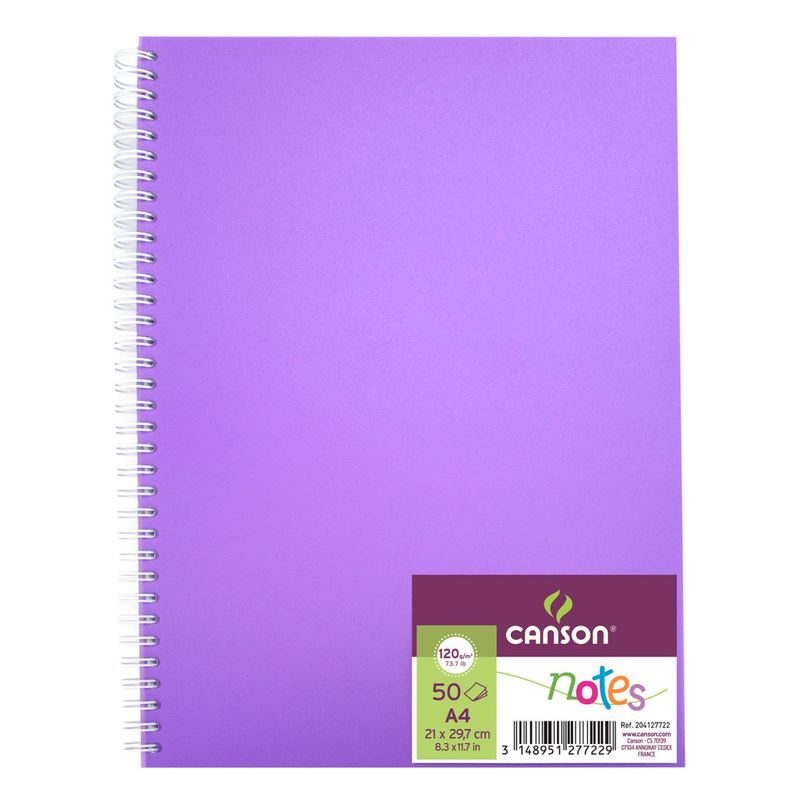 CANSON - Canson Notes A4 120Grs 50Hjs - 21x29 Violeta