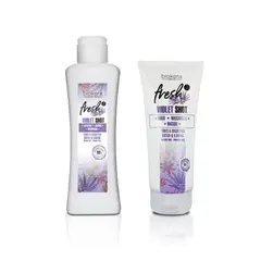 SALERM - Kit shampoo 300ml y mascarilla 200ml violet shot matizador 810.-