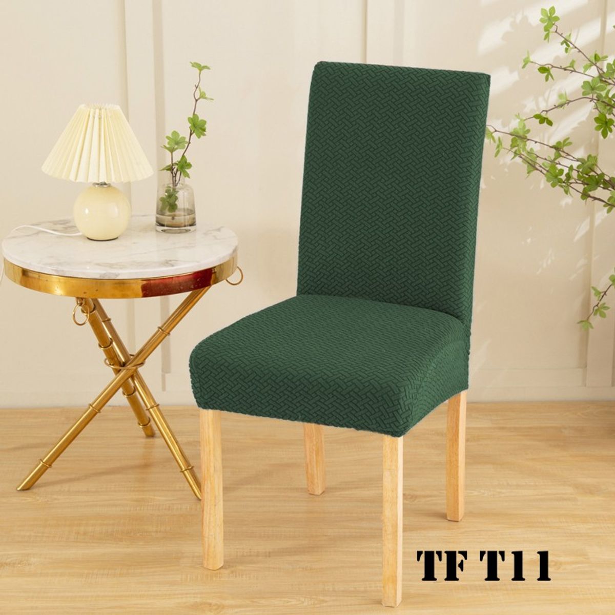 GENERICO - fundas para silla de comedor texturizado 6 unidades