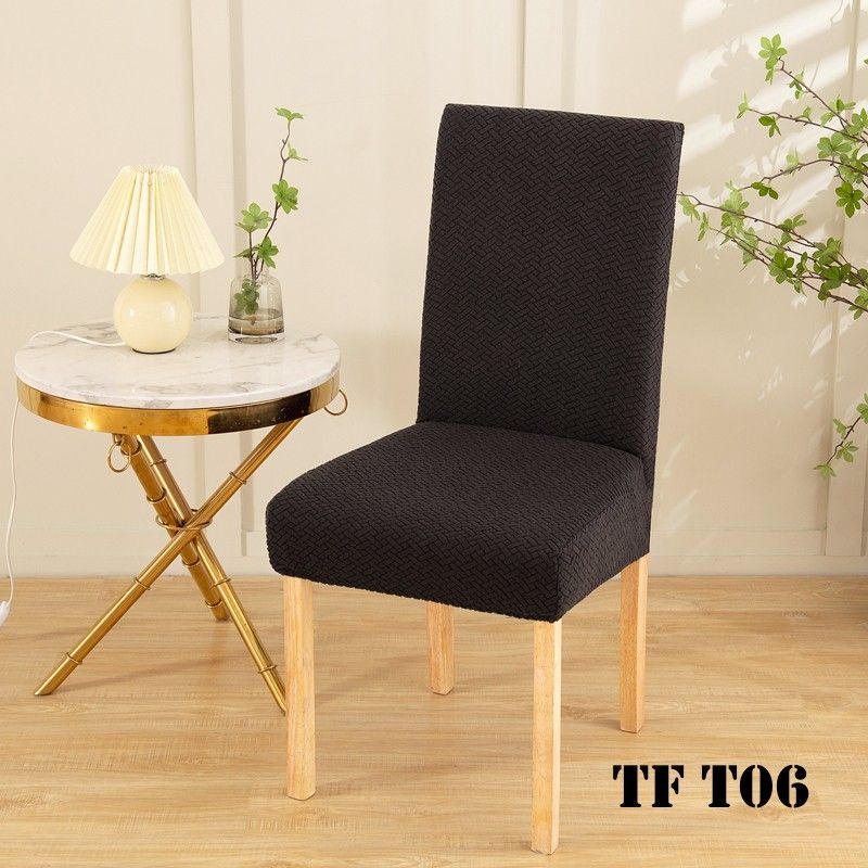 GENERICO - fundas para silla de comedor texturizado 6 unidades