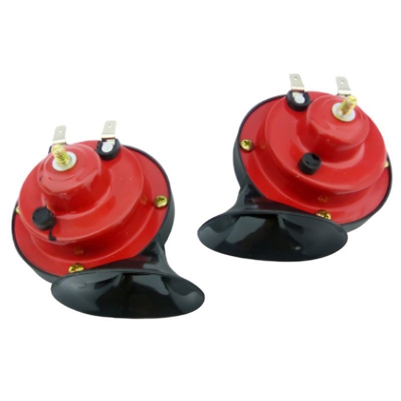 OEM - BOCINA PARA AUTO ROJA CARACOL GMP SIN RELAY EL PAR