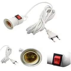 GENERICO - Soquete Para Ampolleta E27 Con Interruptor - 8 Metros