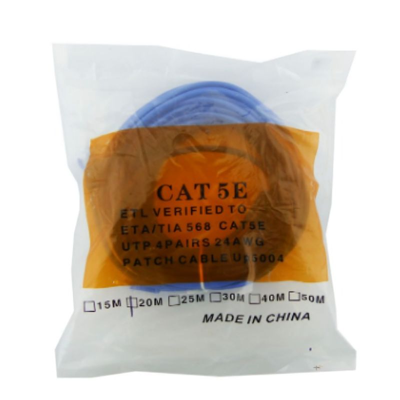 OEM - CABLE DE RED 20 METROS CATEGORIA 5E EN BOLSA