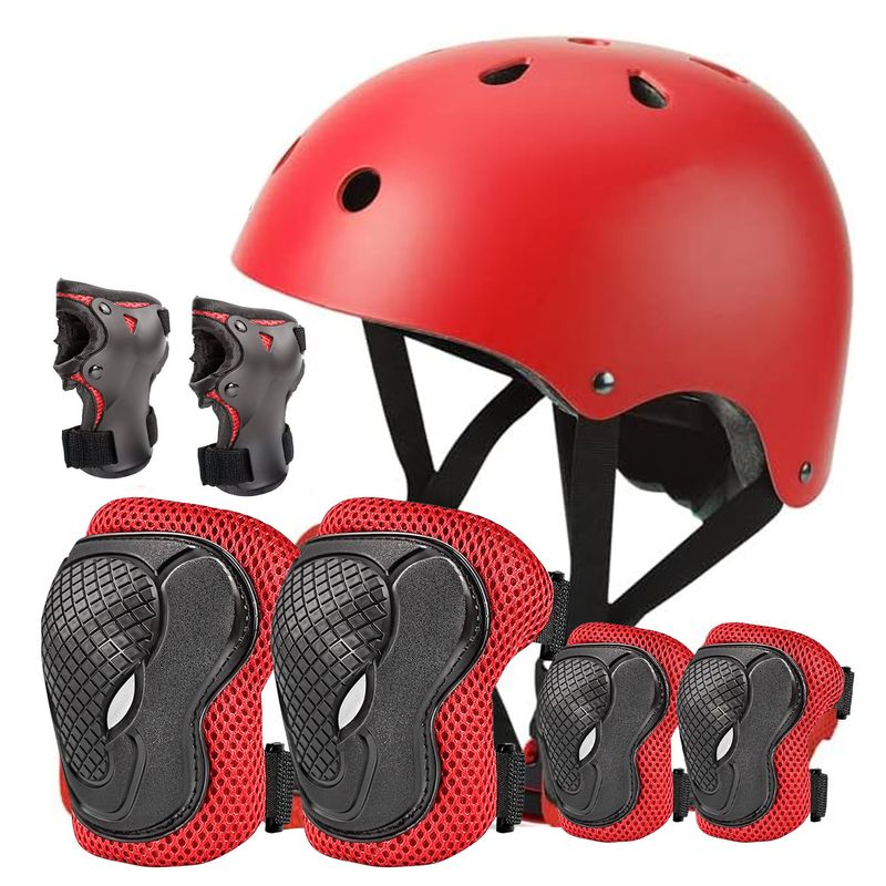 GENERICO - Set Protecciones y Casco Niño Niña Patines Bicicleta Large