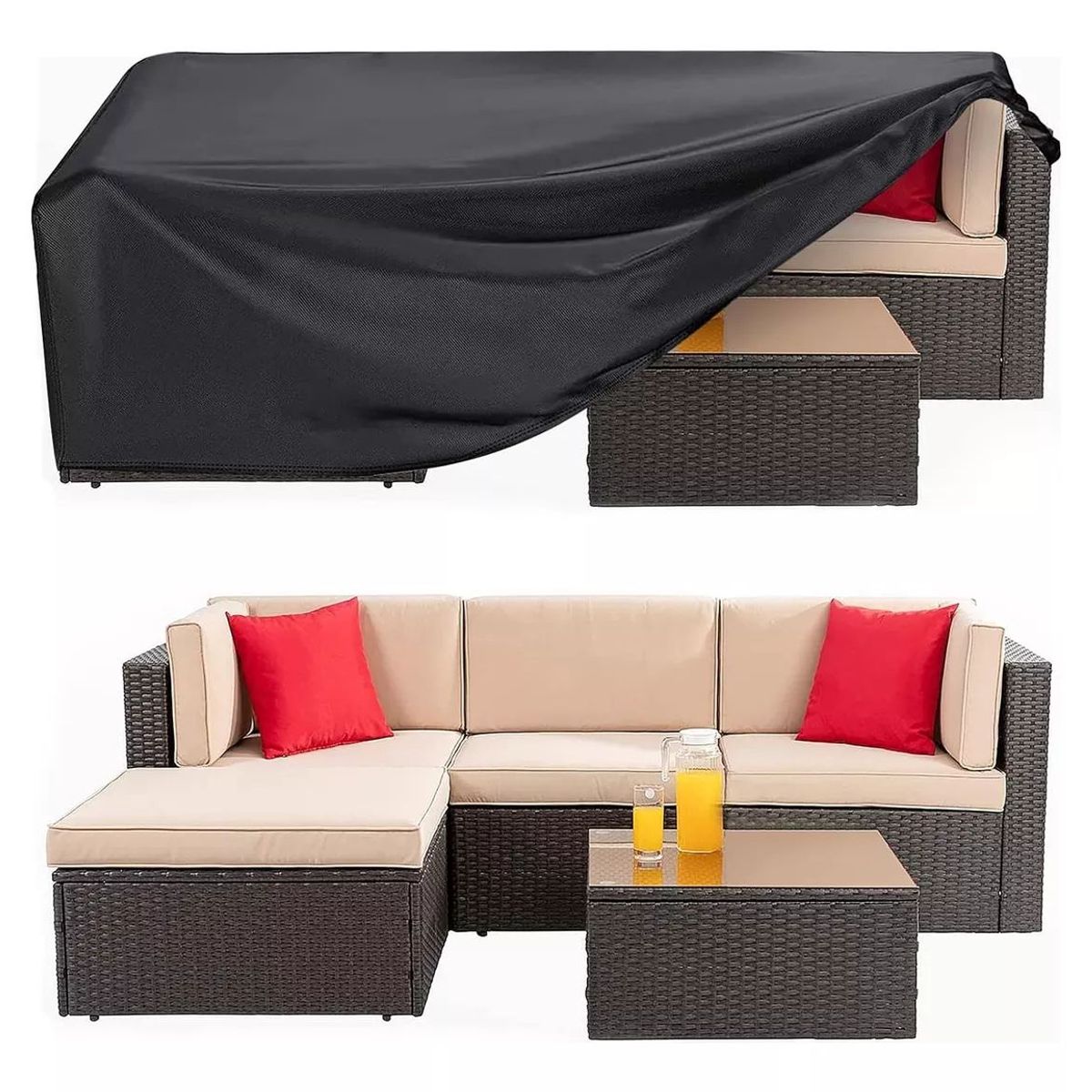 KUANGYE - Funda Impermeable Para Muebles De Jardín O Patio, 250 X 200