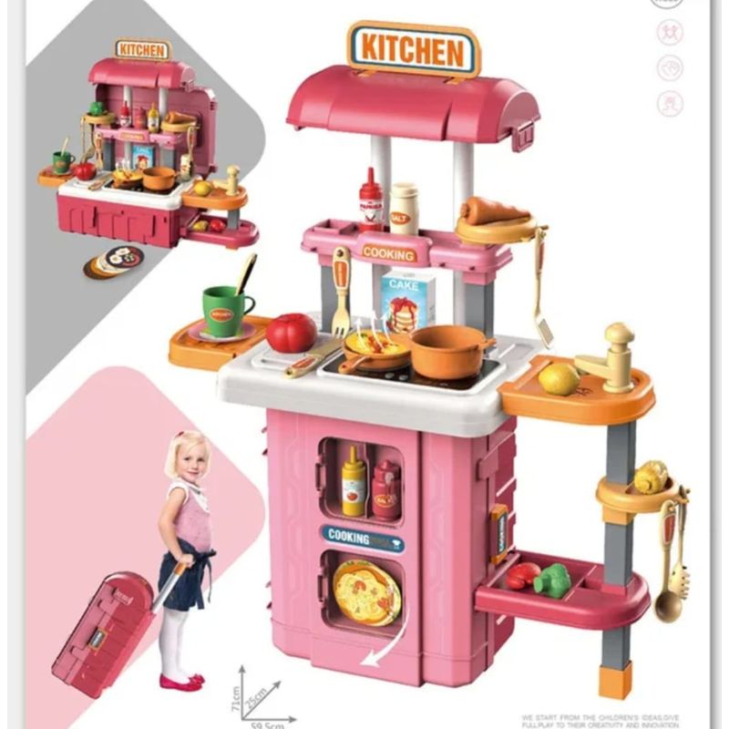 GENERICO - Set Cocina Juguete Maleta Juego De Roles Niños