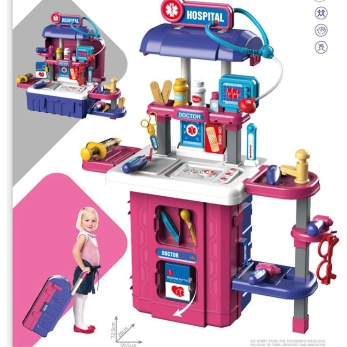 GENERICO - Set Doctor Juguete Maleta Juego De Roles Niños