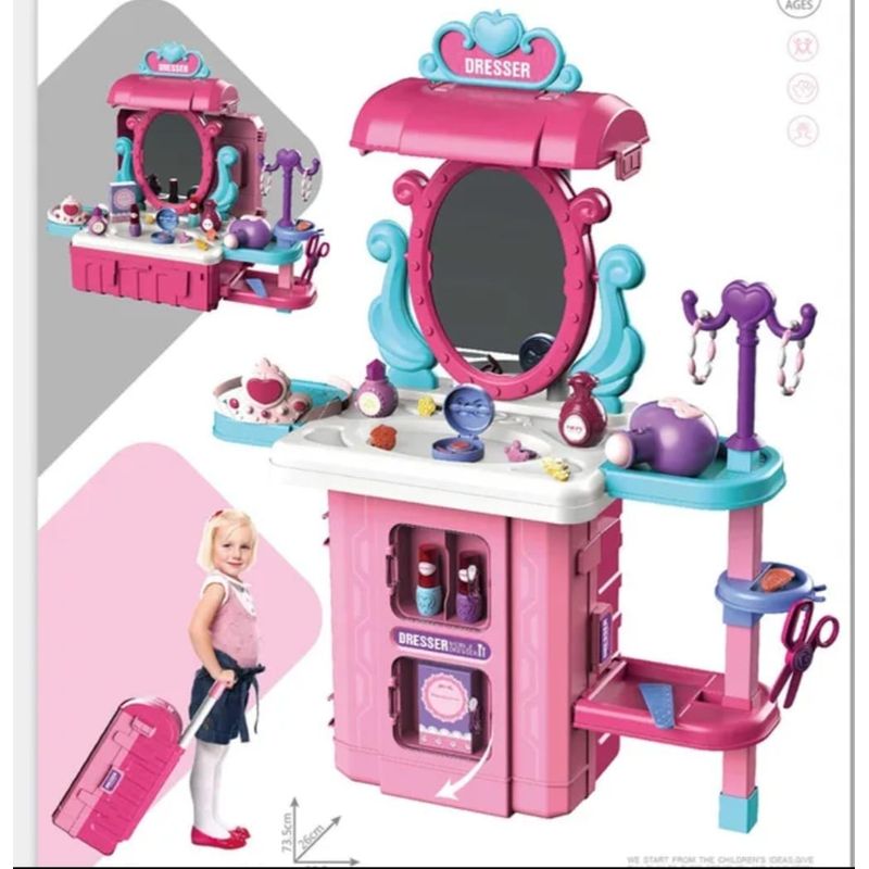GENERICO - Set Peluquería Juguete Maleta Juego De Roles Niñas