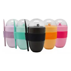 KEEP - Vaso Yogurt Con Contenedor De Cereal Y Cuchara 330 Ml