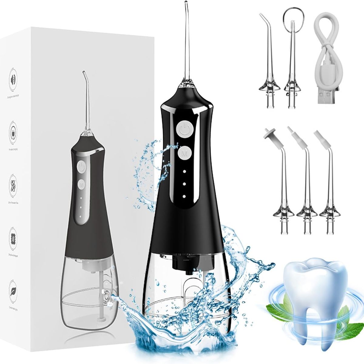 KUANGYE - Limpiador De Dientes Portátil Usb Recargable Water Flosser