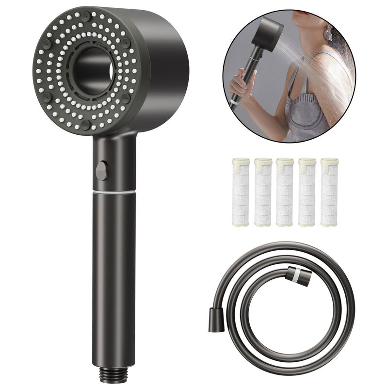 HALMAN - Llave Monomando Tina Ducha Grifería de Baño Alta Presión gris