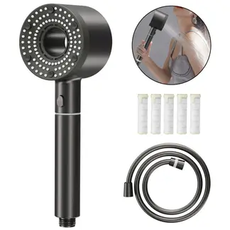 HALMAN - Llave Monomando Tina Ducha Grifería de Baño Alta Presión gris
