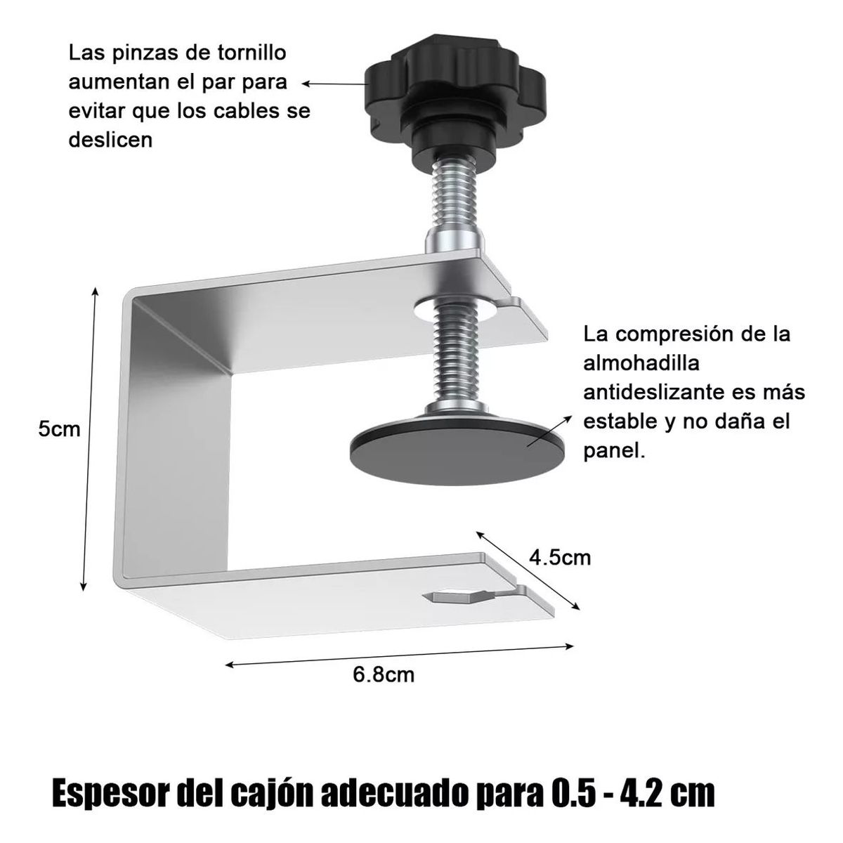 KUANGYE - Abrazaderas Para Instalación Frontal De Cajón, 2 Uds.2mm