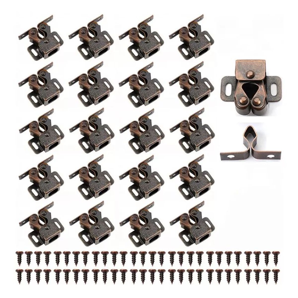 KUANGYE - Set 20 Retenedor Sujetador Puerta Mueble Cobre