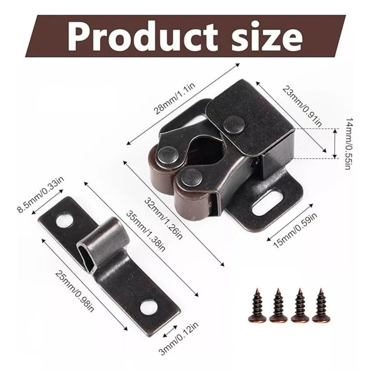 KUANGYE - Set 20 Retenedor Sujetador Puerta Mueble Cobre