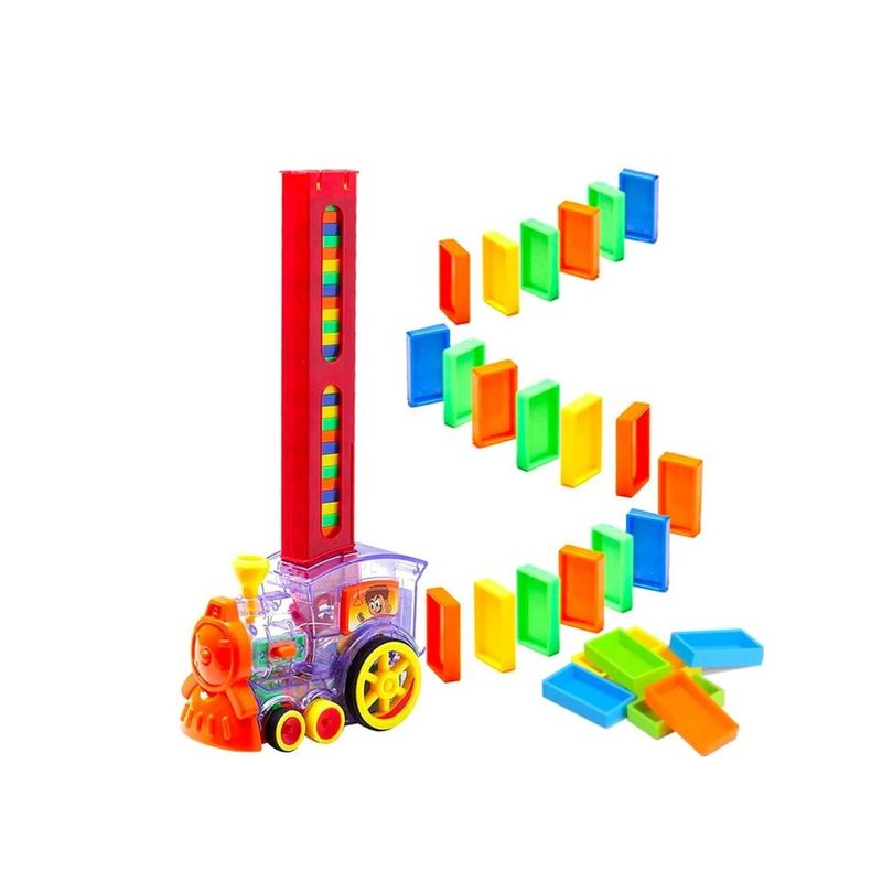 GENERICO - Tren Domino Mágico 60 Bloques Con Luces Y Sonidos