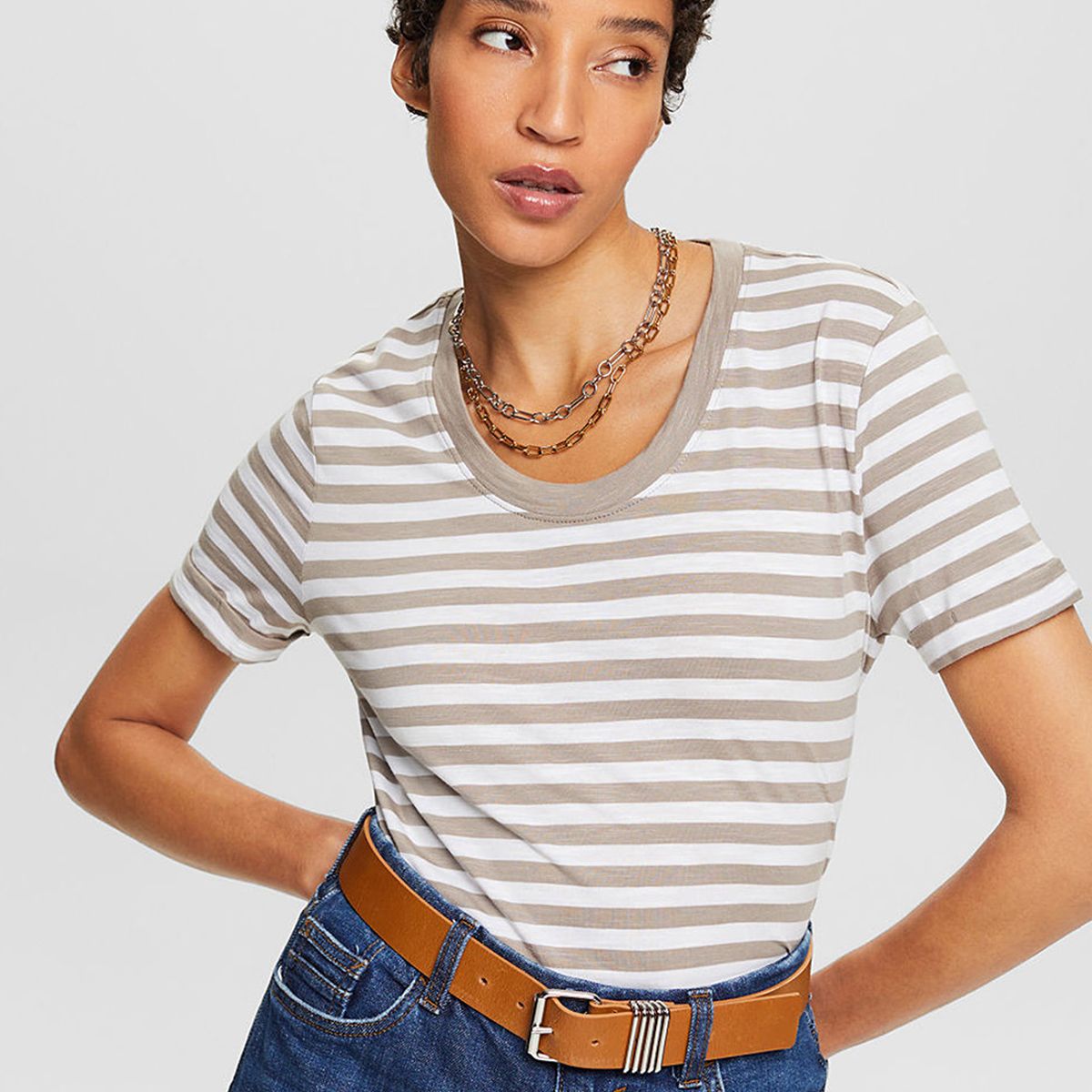 ESPRIT - Polera Con Cuello Redondo Mujer Esprit ESPRIT