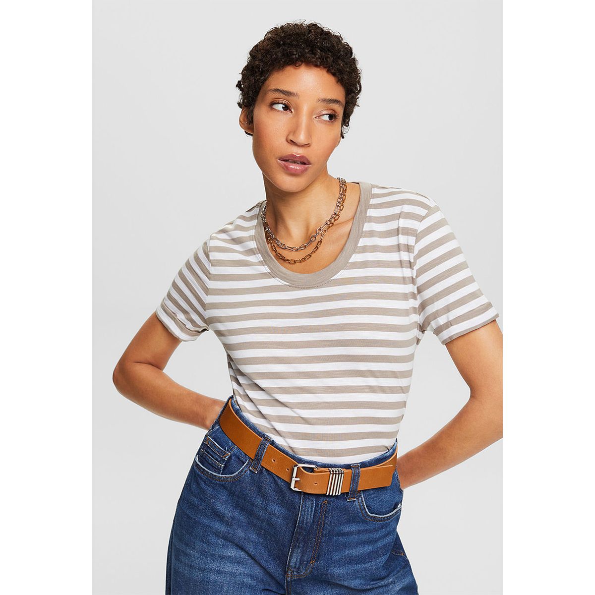 ESPRIT - Polera Con Cuello Redondo Mujer Esprit ESPRIT