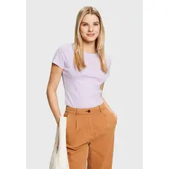 ESPRIT - Polera Algodón Con Logo Mujer