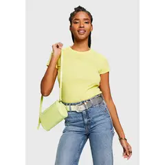 ESPRIT - Polera Algodón Con Logo Mujer