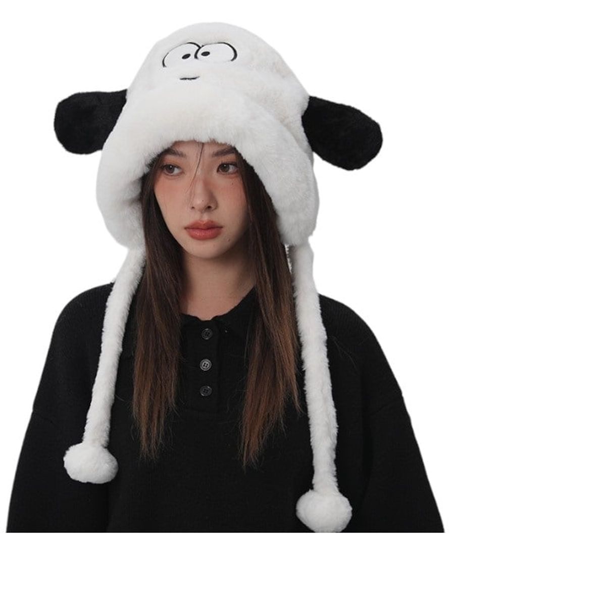 DEFENSOR FOREVER - Gorro De Felpa Con Diseño De Perro Con Orejas Kawaii