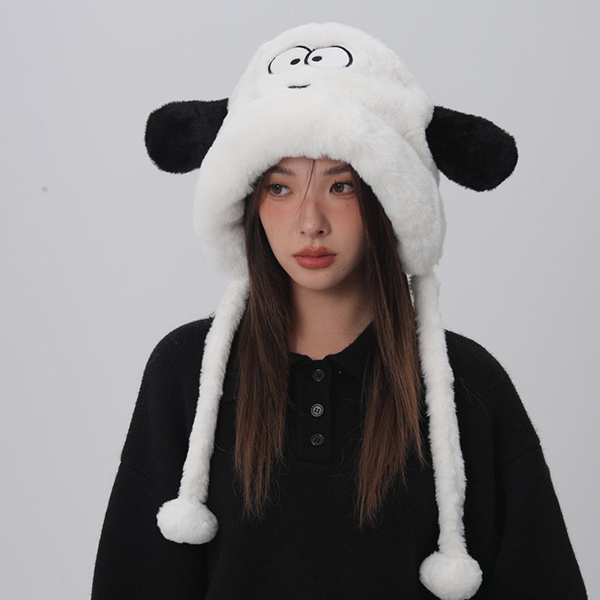 DEFENSOR FOREVER - Gorro De Felpa Con Diseño De Perro Con Orejas Kawaii