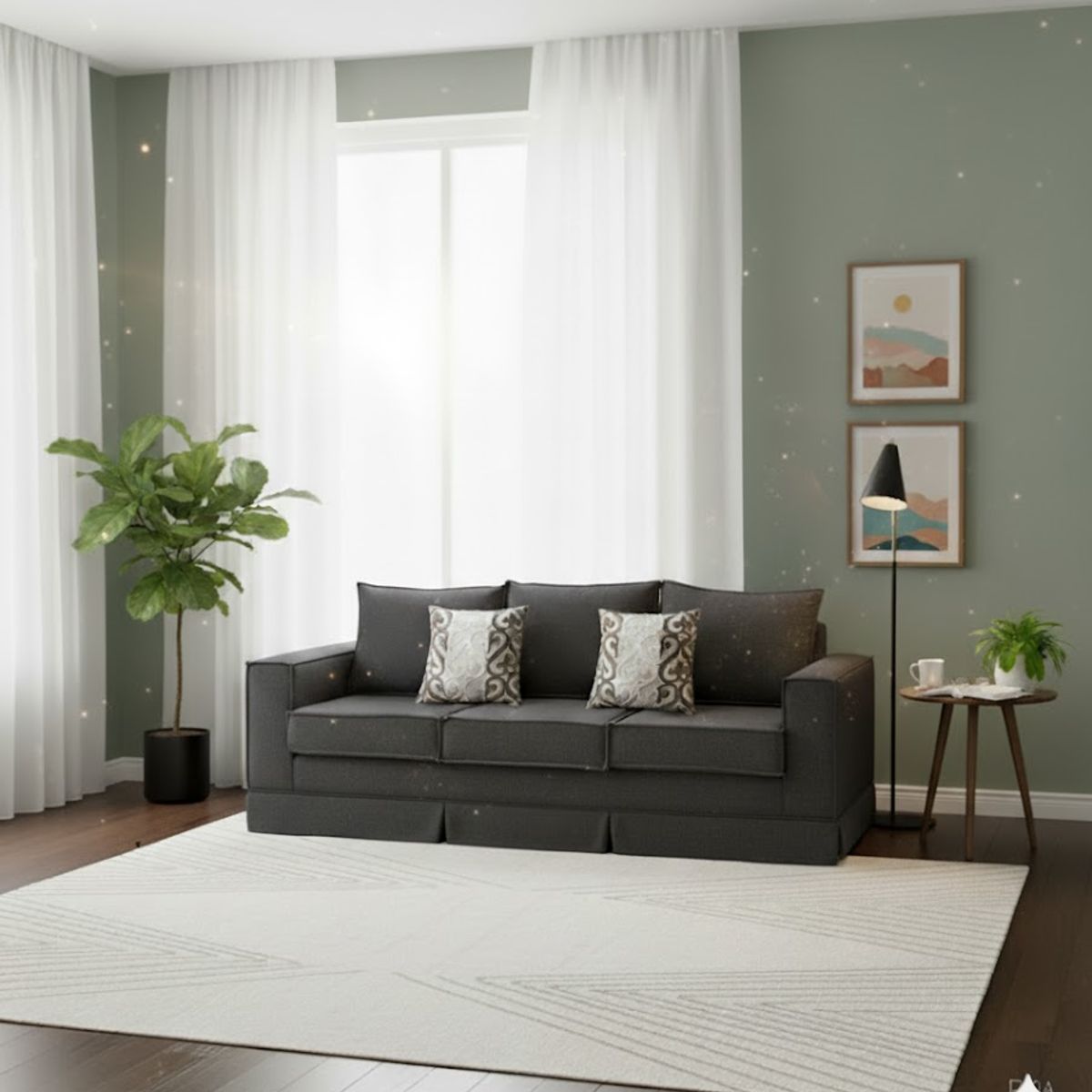MUNDO LIVING - Living 311 Pompeya sofa 3 cuerpos + 2 poltronas resortes pocket