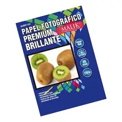 MALIK - Papel Glossy 210gm 50 hojas para Hp SmartTank 500