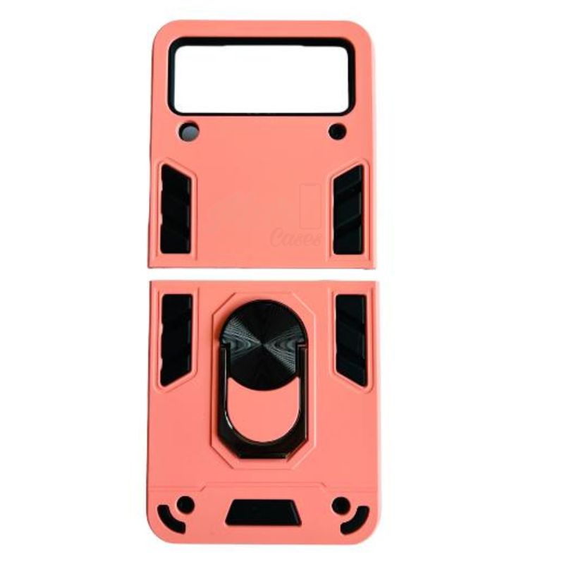 GENERICO - Carcasa Para Samsung Z Flip 3/4 Anti Golpes Anillo Antishock Damasco
