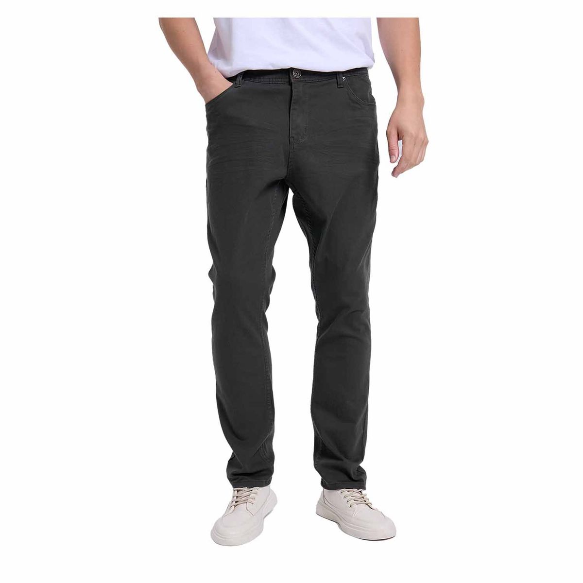 FASHION'S PARK - Jeans Hombre Slim Color Verde Militar I Fashion's Park