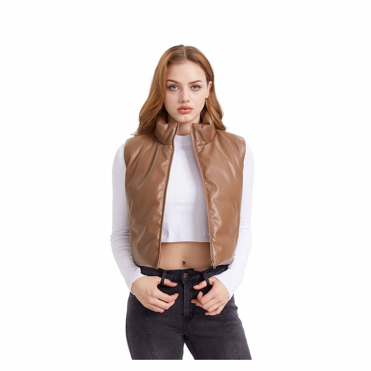FASHION'S PARK - Chaqueta Mujer Juvenil Pu Cafe Fashion's Park