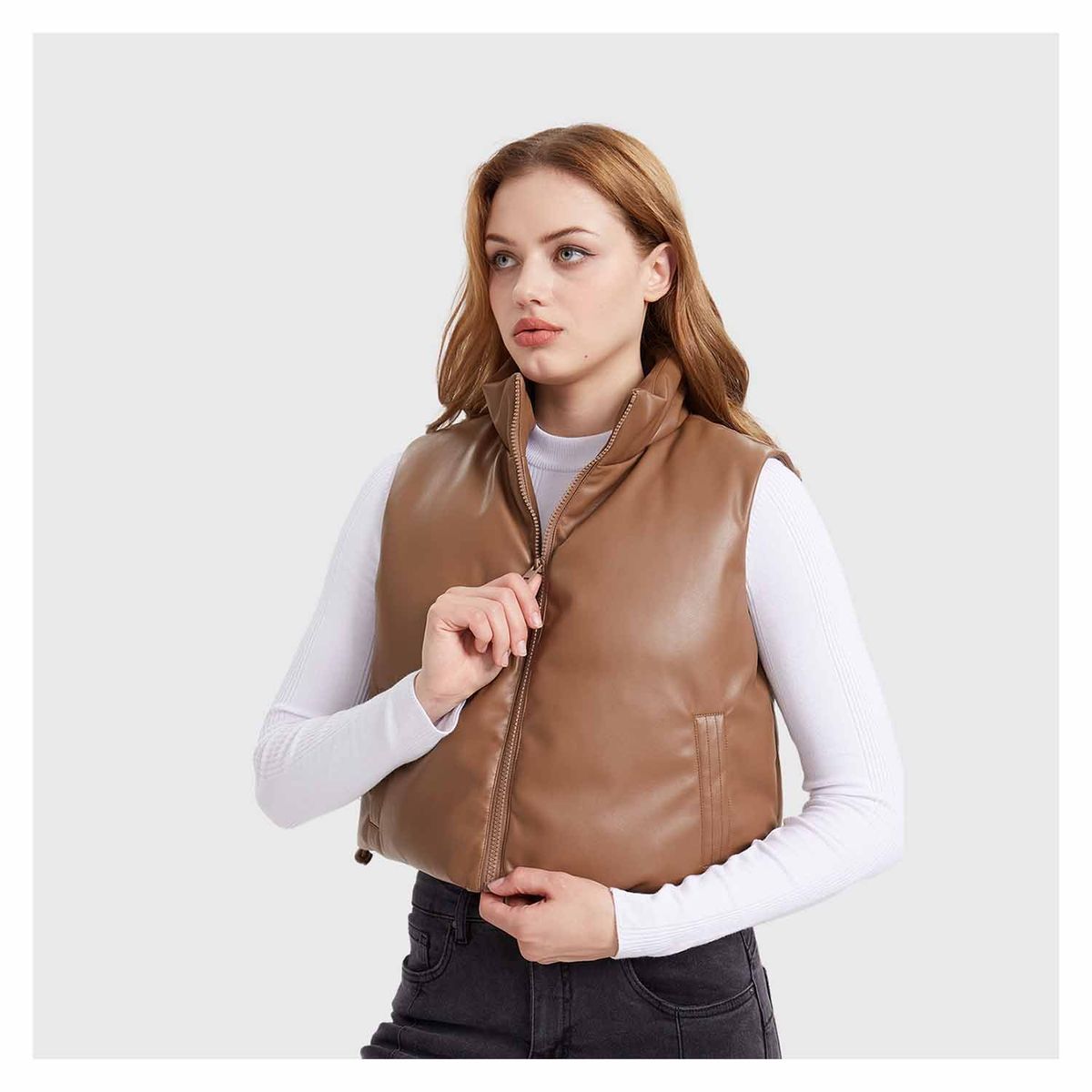 FASHION'S PARK - Chaqueta Mujer Juvenil Pu Cafe Fashion's Park